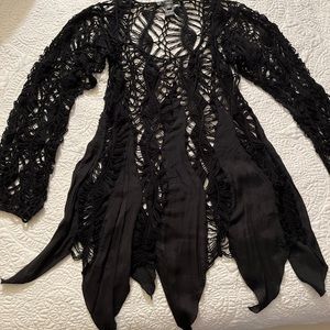 Black crocheted Sioni top.